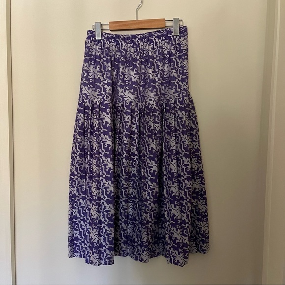 vintage '70s drop waisted midi skirt - Picture 1 of 5